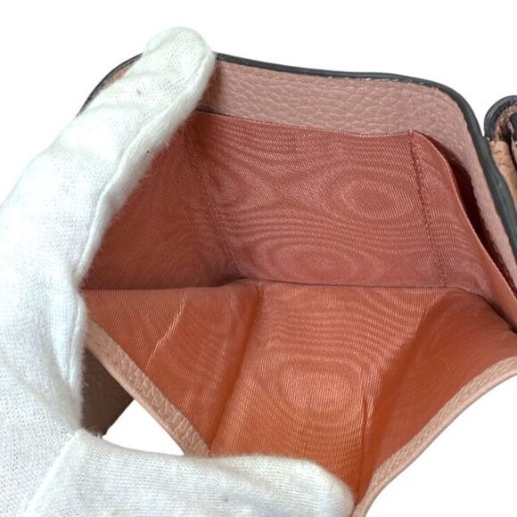 Gucci Horsebit Trifold Wallet Compact Wallet Leather Pink Logo Pink - Picture 7 of 10